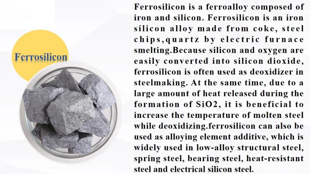 FeSi Supplier Ferrosilicon 72%/75% Content Lump Granule